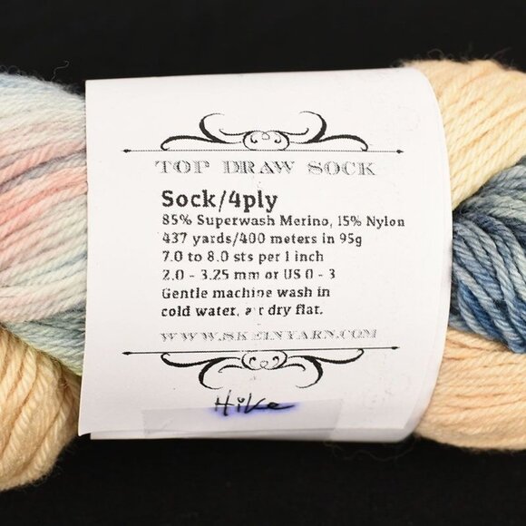 Skein Australia Top Draw Sock Yarn Superwash Merino Nylon Hand Dyed Hike - Picture 3 of 3